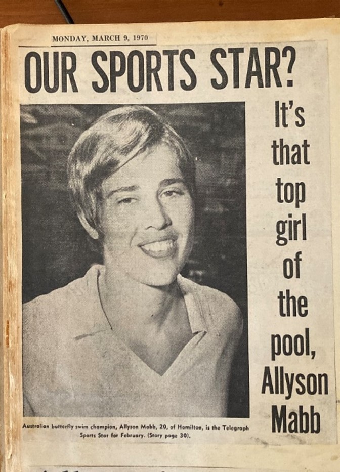 Photos of Allyson during her swimming career